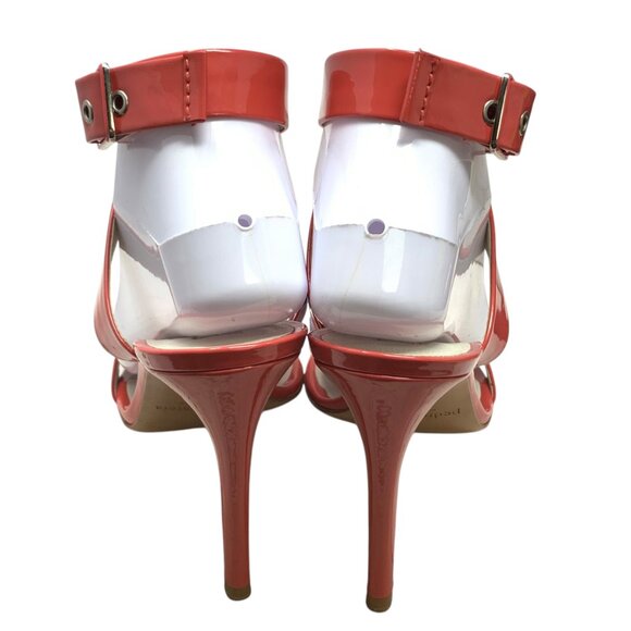 Pedro‎ Garcia  Cecily Patent Leather Ankle Wrap Heeled Sandals - Picture 9 of 11